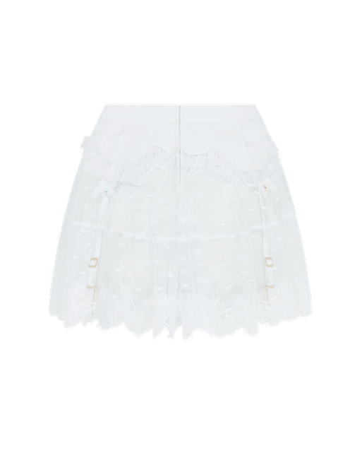 Veretie Suspender Skirt White/Cream | Agent Provocateur
