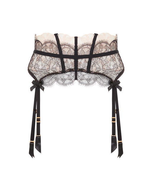 Vitoria Suspender Black/Blush | Agent Provocateur