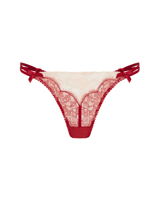 Vitoria Thong Burgundy/Blush | Agent Provocateur