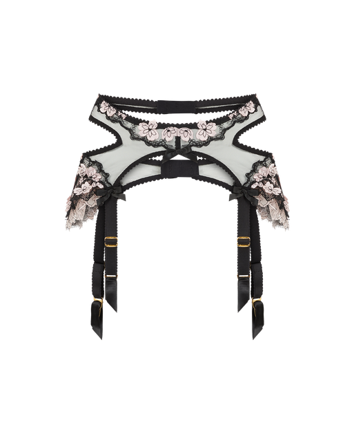 Andiee Suspender Black/Baby Pink | Agent Provocateur