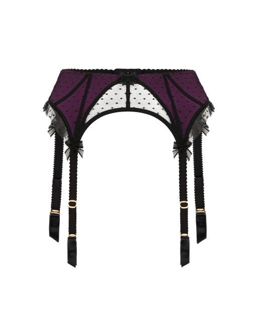 Berdie Suspender Black/Magenta | Agent Provocateur