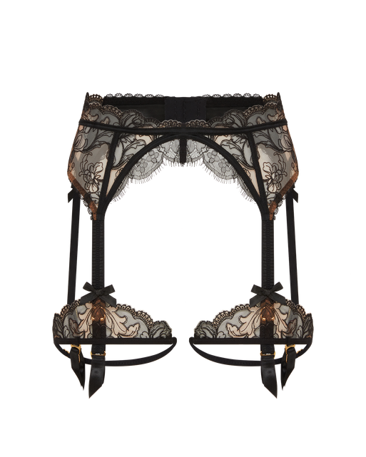 Cyndi Suspender Black/Sand | Agent Provocateur