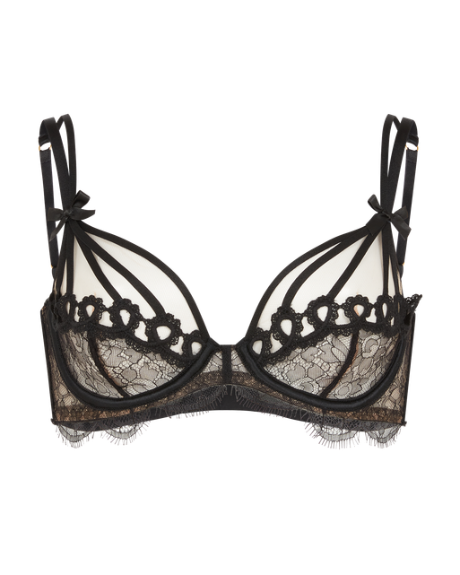 Delphina High Neck Underwired Bra Black | Agent Provocateur