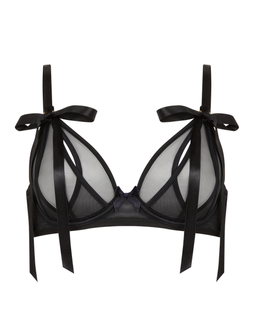 Fizzie Plunge Underwired Bra Black | Agent Provocateur