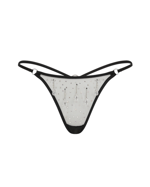 Lunessa Thong Black/Clear | Agent Provocateur