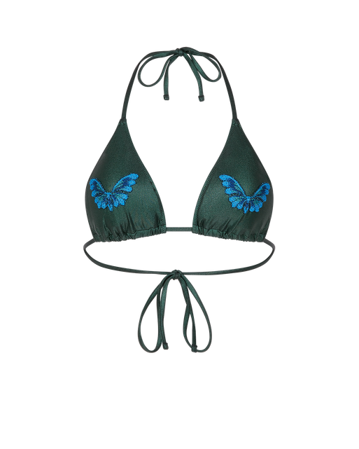 Vivi Bikini Top Green Foil | Agent Provocateur