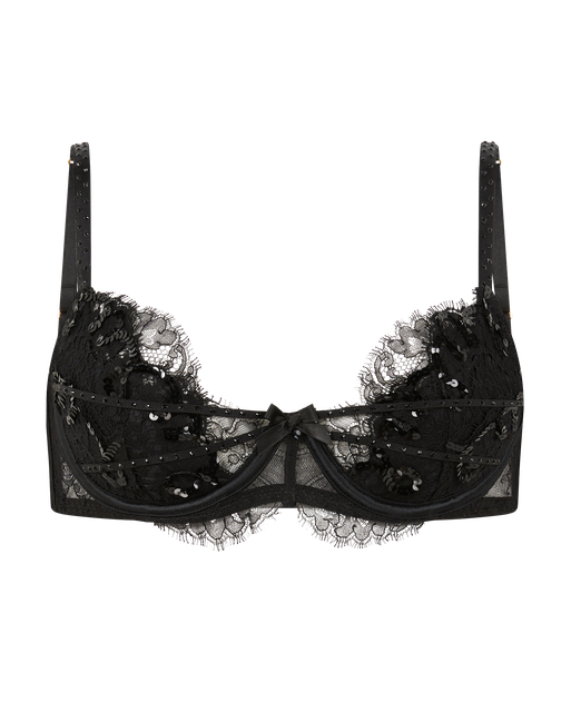 Vyxen Plunge Underwired Bra Black | Agent Provocateur