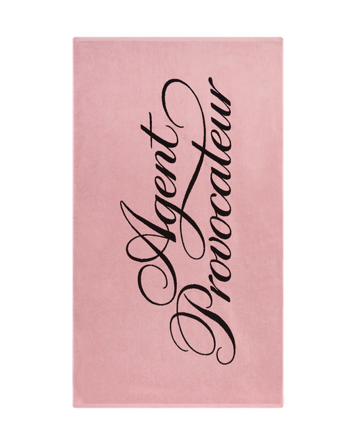 AP Towel Beach Towel Black/Pink | Agent Provocateur