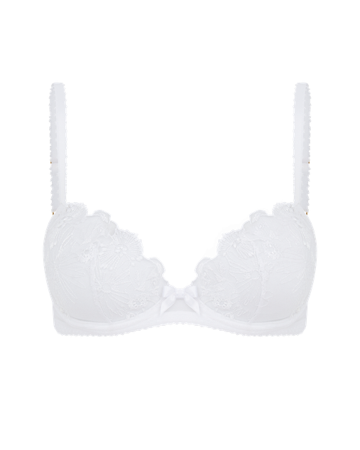 Jayce Plunge Underwired Bra White | Agent Provocateur