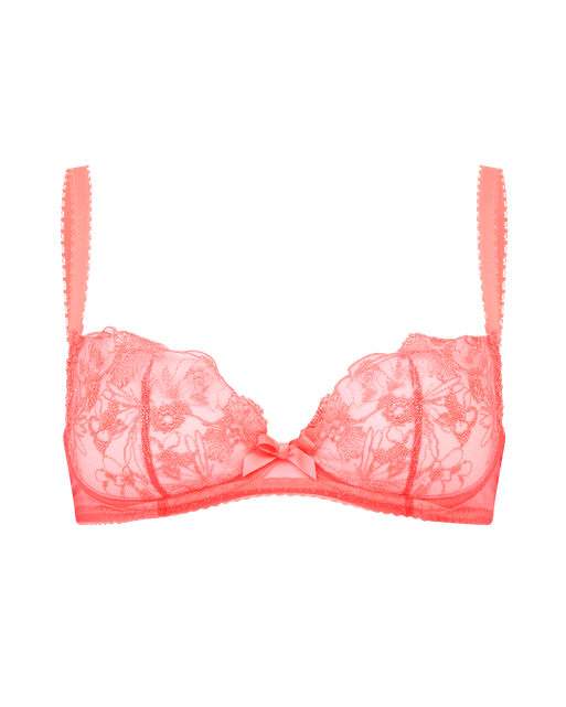 Jayce Plunge Underwired Bra Neon Coral | Agent Provocateur