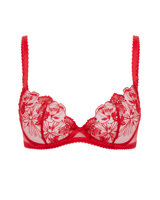 Jayce Plunge Underwired Bra Red | Agent Provocateur