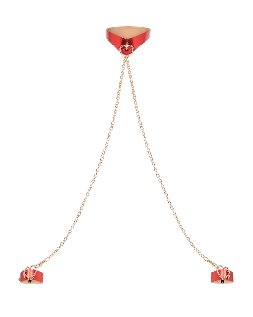 Laylia Choker And Cuff Set Red/Gold | Agent Provocateur