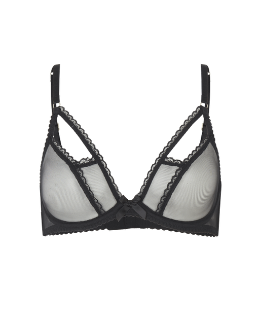 Fia Plunge Underwired Bra Black | Agent Provocateur