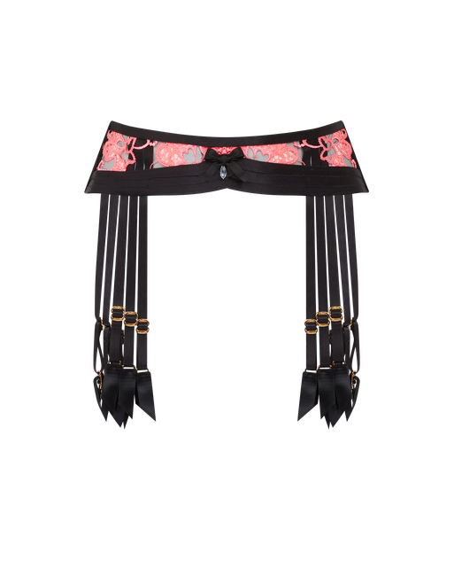 Dioni Suspender Black/Neon Pink | Agent Provocateur