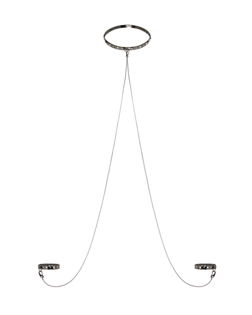 Katt Choker & Cuff Gunmetal/Crystal | Agent Provocateur