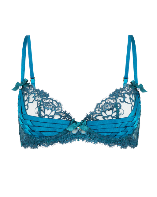 Dioni Plunge Underwired Bra Petrol | Agent Provocateur