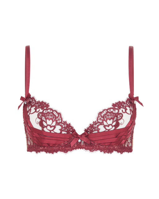 Dioni Plunge Underwired Bra Burgundy | Agent Provocateur