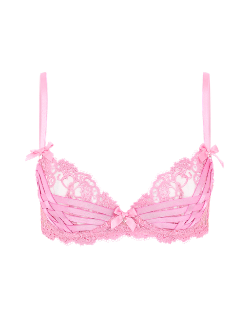 Dioni Plunge Underwired Bra Pink | Agent Provocateur