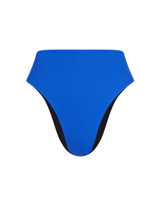 Suky Reversible High Waisted Bikini Bottom Blue | Agent Provocateur