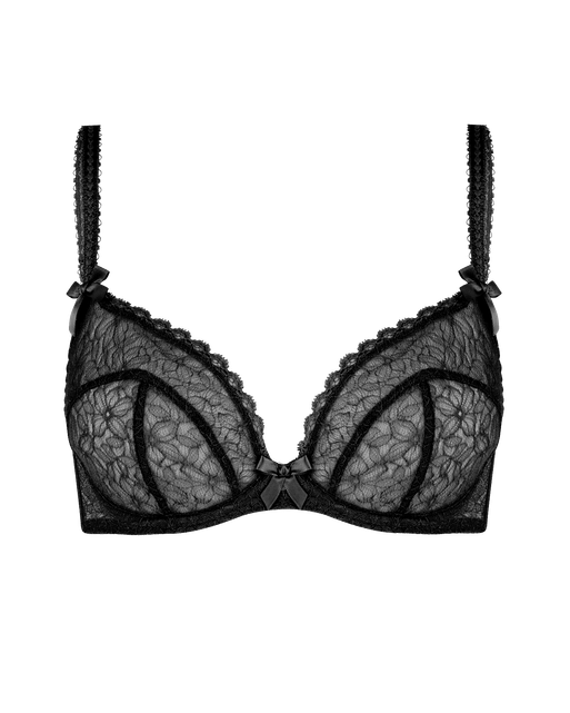 Aliza Plunge Underwired Bra Black | Agent Provocateur