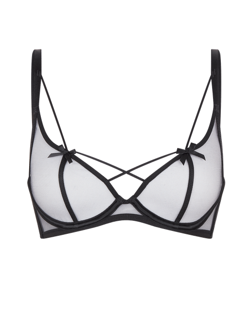Zella High Neck Underwired Bra  Black | Agent Provocateur
