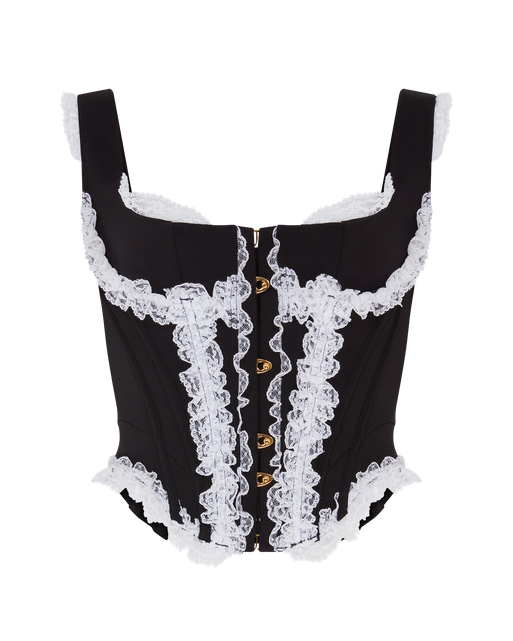 Zena Corset Top Black/White | Agent Provocateur