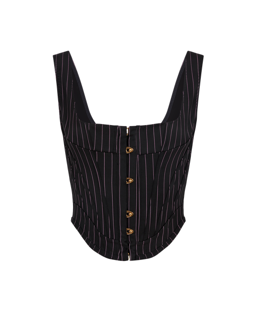 Zena Corset Top Black/Pink | Agent Provocateur