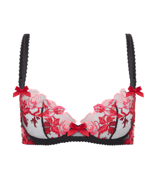 Callypso Plunge Underwired Bra Black/Multicolour | Agent Provocateur