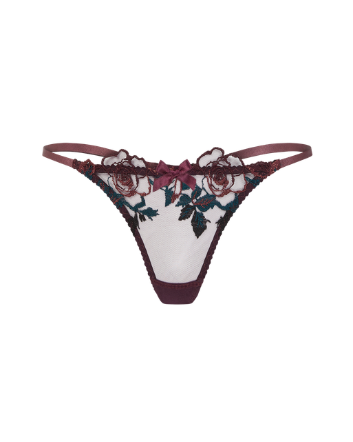 Callypso Thong Plum/Green | Agent Provocateur