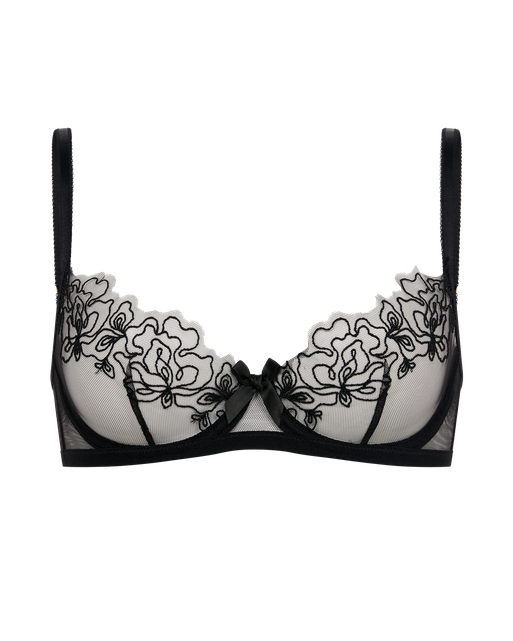 Juni Demi Cup Underwired Bra Black | Agent Provocateur