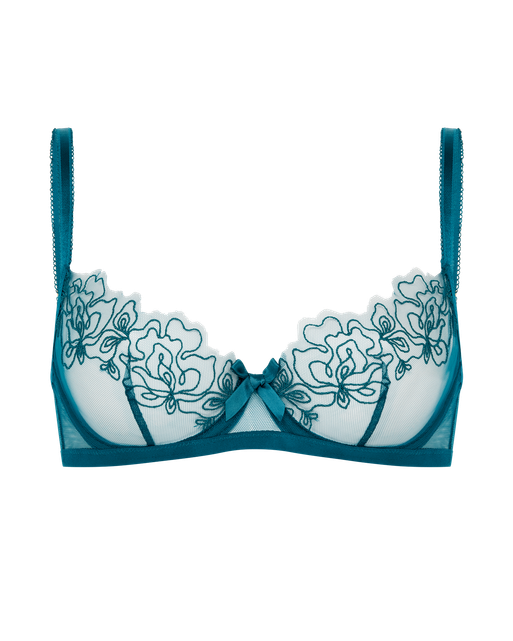 Juni Demi Cup Underwired Bra Petrol | Agent Provocateur