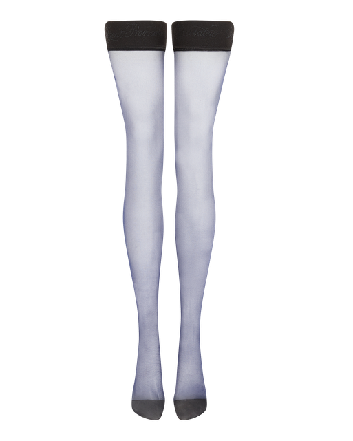 Tanzie Hold Ups Navy/Black Seam | Agent Provocateur