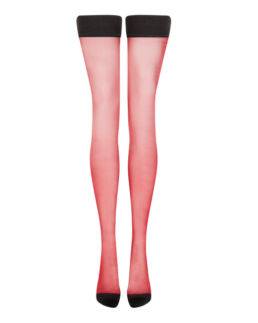 Tanzie Hold Ups Burgundy/Black | Agent Provocateur