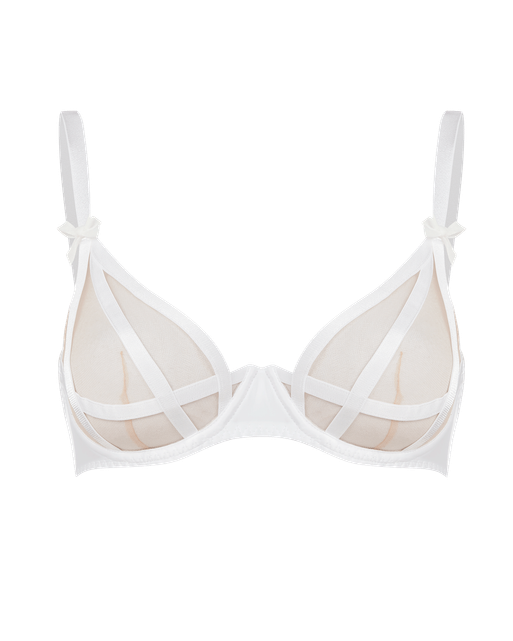 Briella Plunge Underwired Bra White | Agent Provocateur