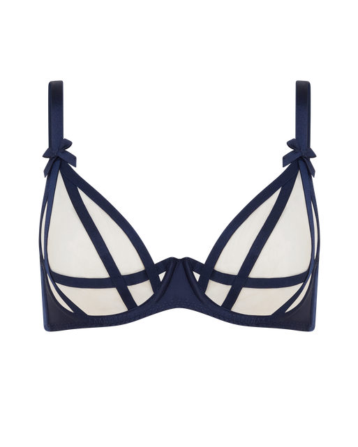 Briella Plunge Underwired Bra Navy/Navy | Agent Provocateur