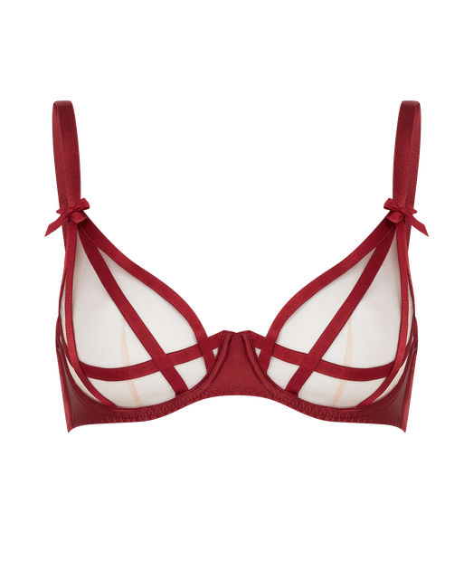 Briella Plunge Underwired Bra Burgundy | Agent Provocateur