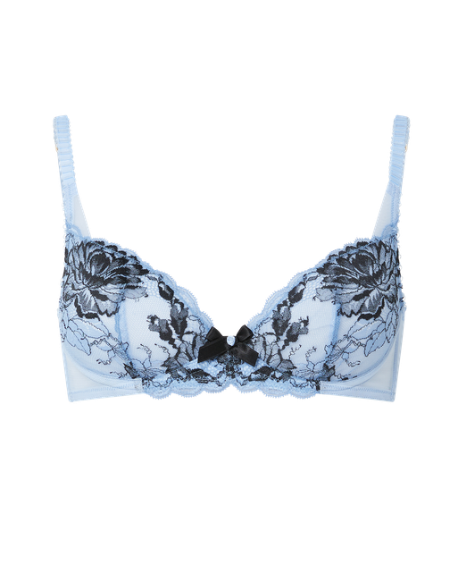 Yara Plunge Underwired Bra Blue/Black | Agent Provocateur