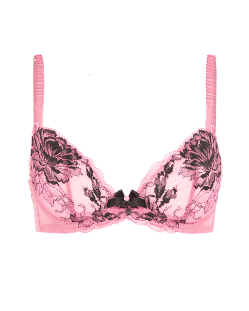 Yara 1 Plunge Underwired Bra Pink/Black | Agent Provocateur
