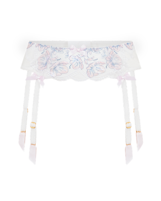 Winnette Suspender Baby Pink/White | Agent Provocateur