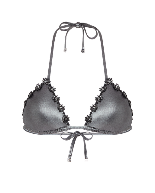 Maiya Bikini Top Black/Silver | Agent Provocateur