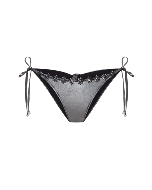 Maiya Bikini Bottoms  Black/Silver | Agent Provocateur