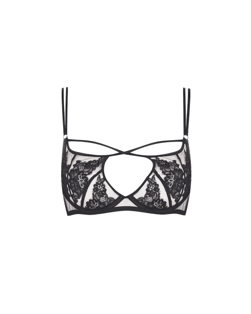 Demelza Plunge Underwired Bra Black | Agent Provocateur