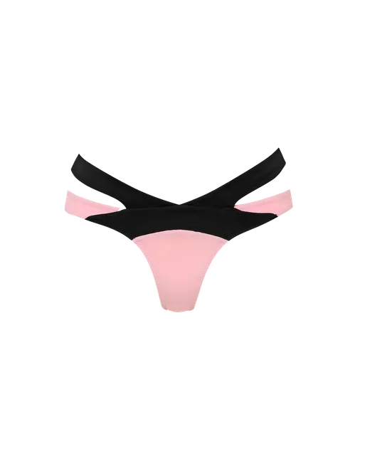 Mazzy Bikini Bottom Black/Pink | Agent Provocateur