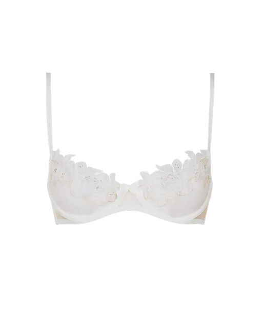 Lindie Demi Cup Plunge Underwired Bra Ivory | Agent Provocateur