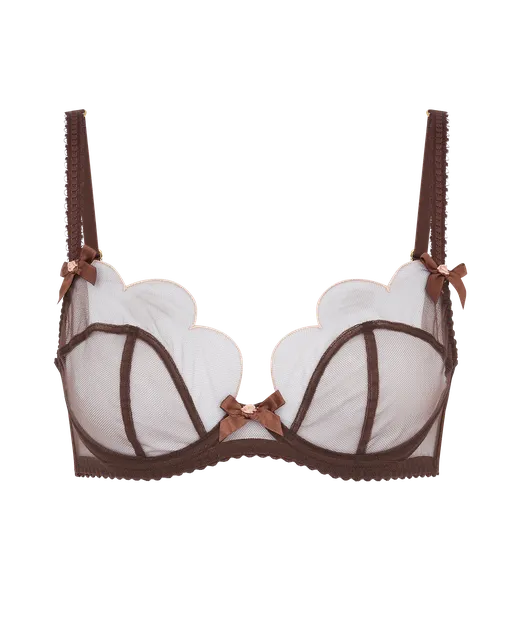 Lorna Plunge Underwired Bra Chestnut | Agent Provocateur