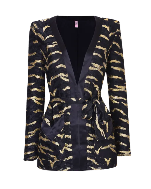 Genevieve Jacket Black/Gold | Agent Provocateur