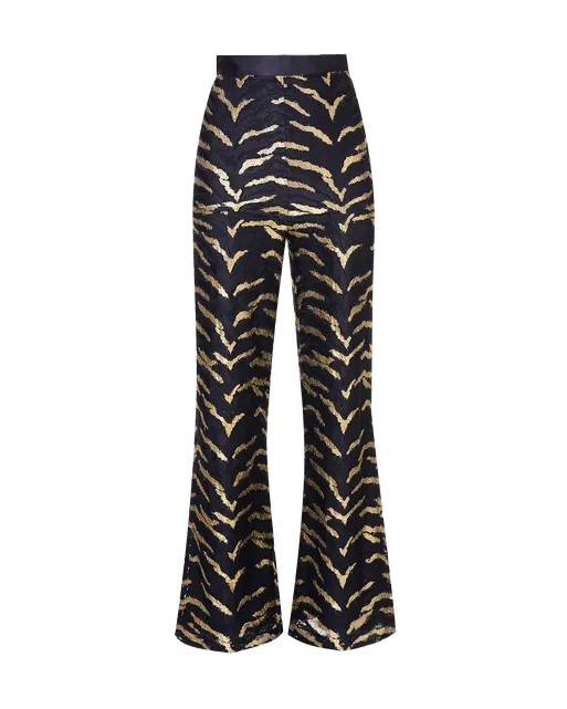 Genevieve Long Trouser Black/Gold | Agent Provocateur