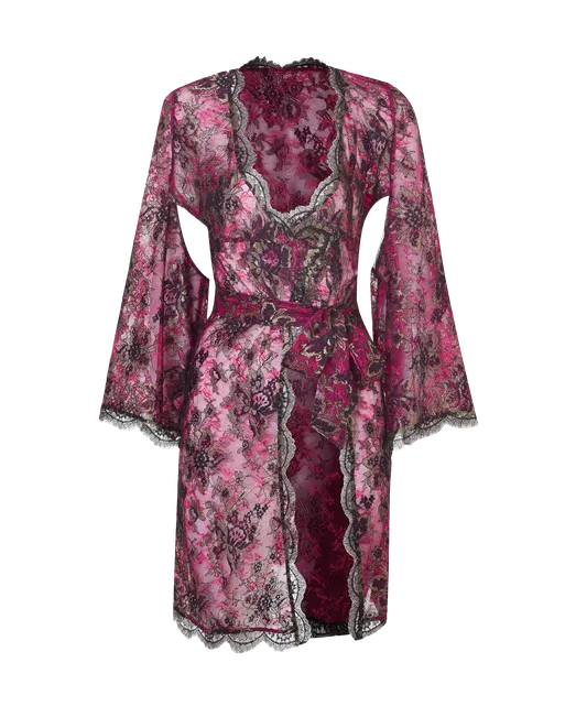 Yesmine Short Kimono Black/Gold | Agent Provocateur