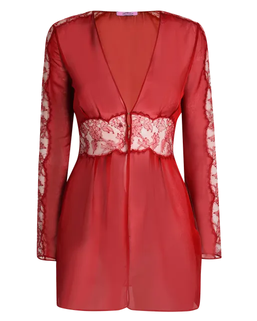 Willa Short Dressing Gown Red | Agent Provocateur