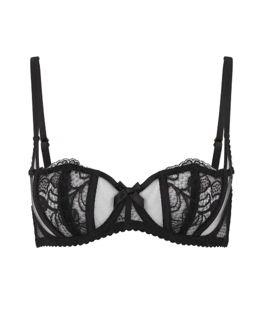 Rozlyn Balconette Underwired Bra Black | Agent Provocateur